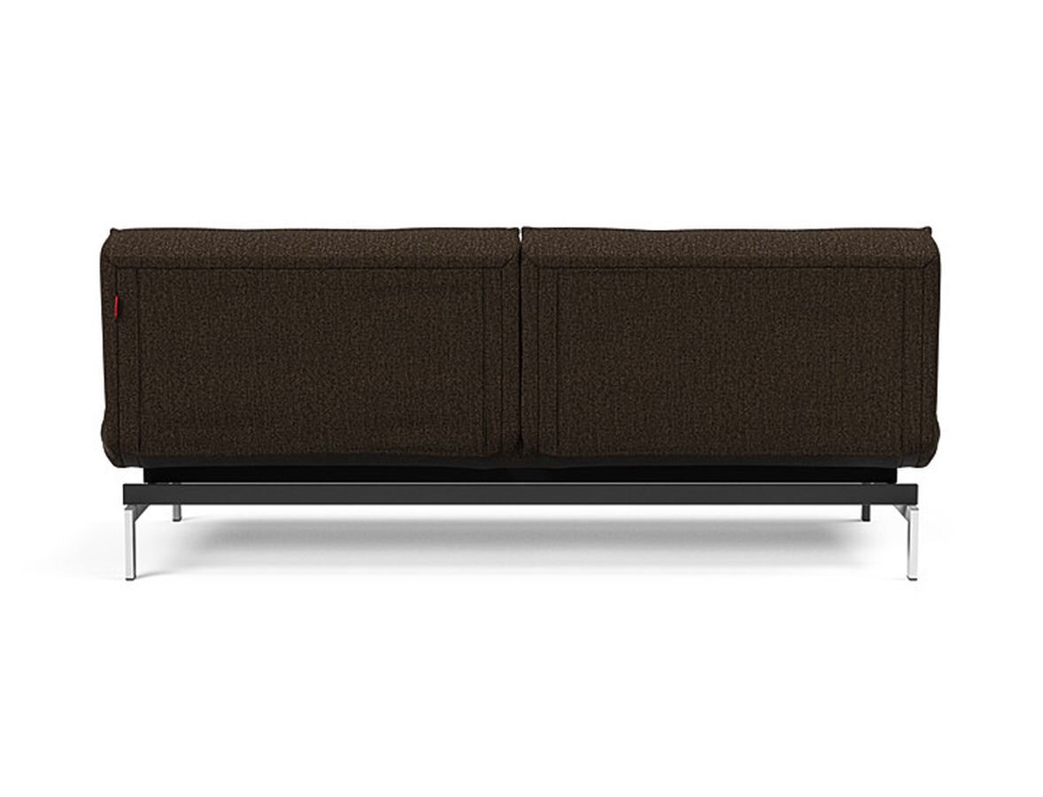 Innovation Splitback Klappsofa 358 Taura Choco Chrom / Mattschwarz