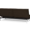 Innovation Splitback Klappsofa 358 Taura Choco Chrom / Mattschwarz