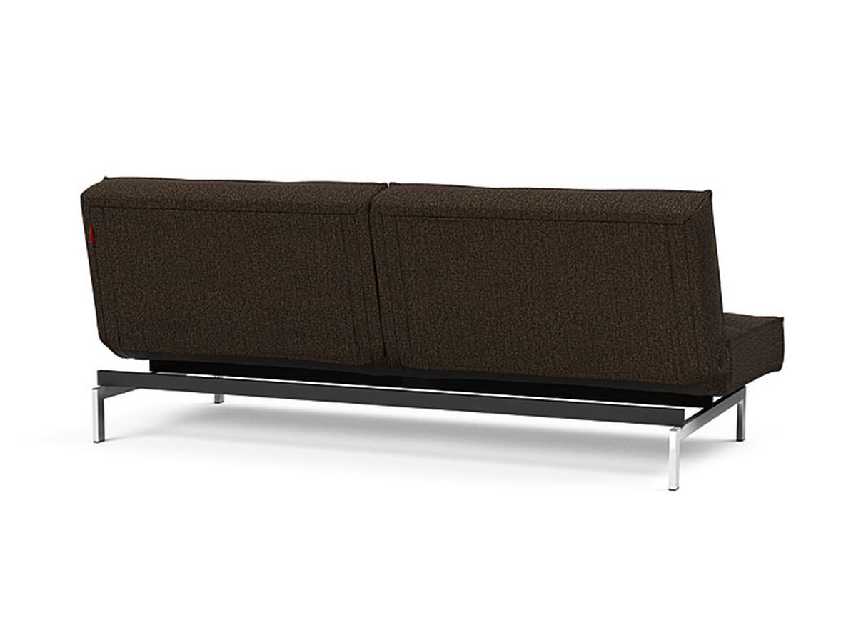 Innovation Splitback Klappsofa 358 Taura Choco Chrom / Mattschwarz