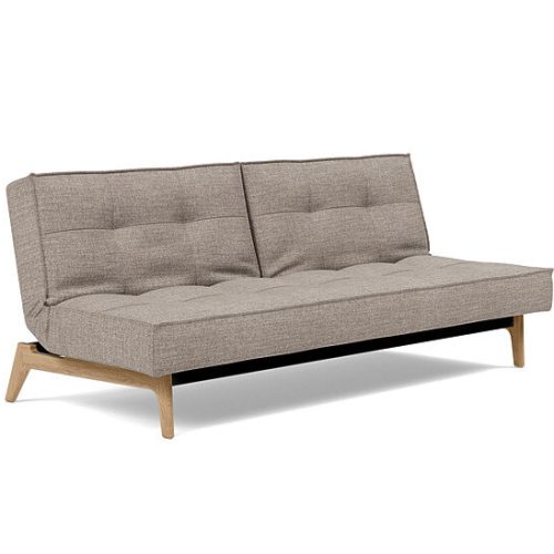 Innovation Splitback Klappsofa 472 Yuveno Warm Grey Eik Eiche / Gestell schwarz Innovation Splitback Klappsofa 472 Yuveno Warm Grey Eik Eiche / Gestell schwarz