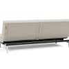 Innovation Splitback Klappsofa 527 Mixed Dance Natural Chrom / Mattschwarz