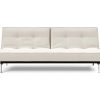 Innovation Splitback Klappsofa 531 Boucle Off White Chrom / Mattschwarz