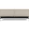 Innovation Splitback Klappsofa 531 Boucle Off White Chrom / Mattschwarz
