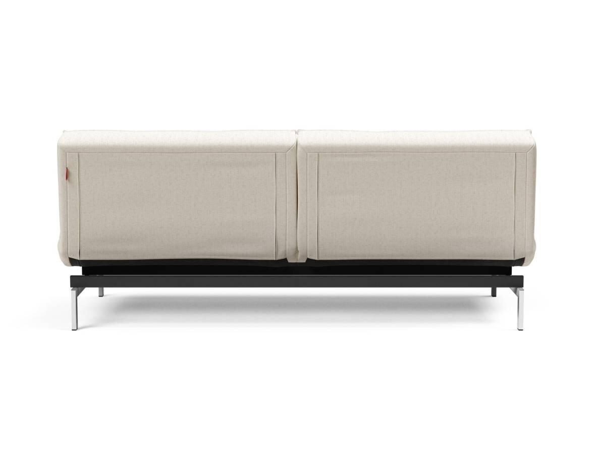 Innovation Splitback Klappsofa 531 Boucle Off White Chrom / Mattschwarz