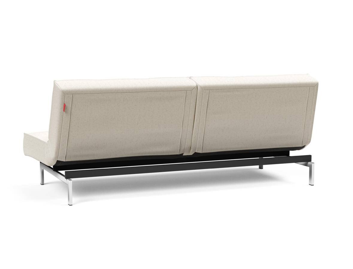 Innovation Splitback Klappsofa 531 Boucle Off White Chrom / Mattschwarz