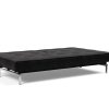 Innovation Splitback Klappsofa 550 Fanual Black Chrom / Mattschwarz