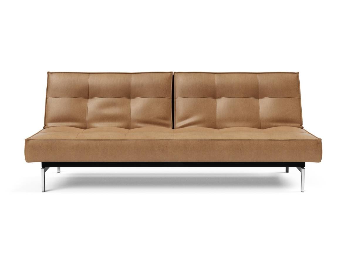 Innovation Splitback Klappsofa 551 Faunal Brown Chrom / Mattschwarz