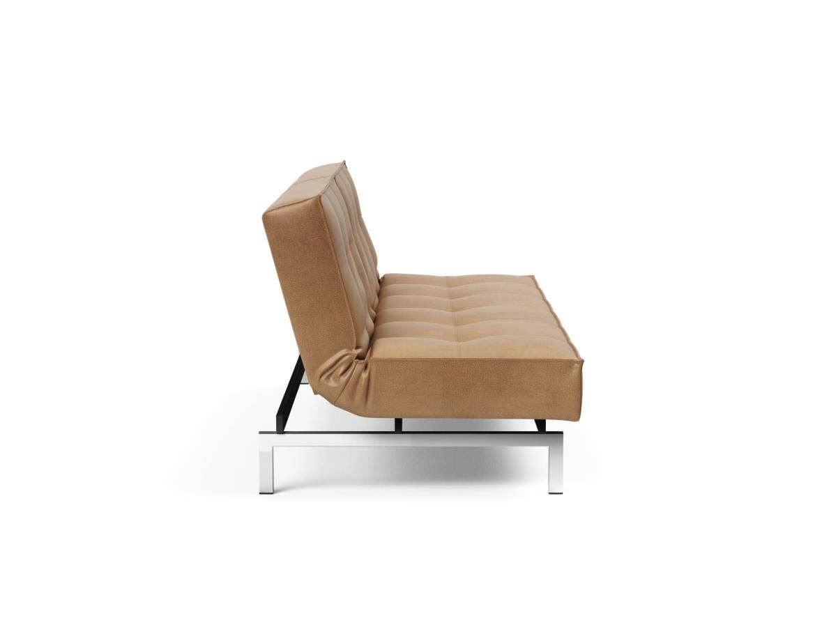 Innovation Splitback Klappsofa 551 Faunal Brown Chrom / Mattschwarz