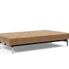 Innovation Splitback Klappsofa 551 Faunal Brown Chrom / Mattschwarz