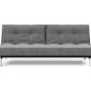 Innovation Splitback Klappsofa 563 Twist Charcoal Chrom / Mattschwarz