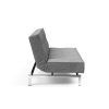 Innovation Splitback Klappsofa 563 Twist Charcoal Chrom / Mattschwarz