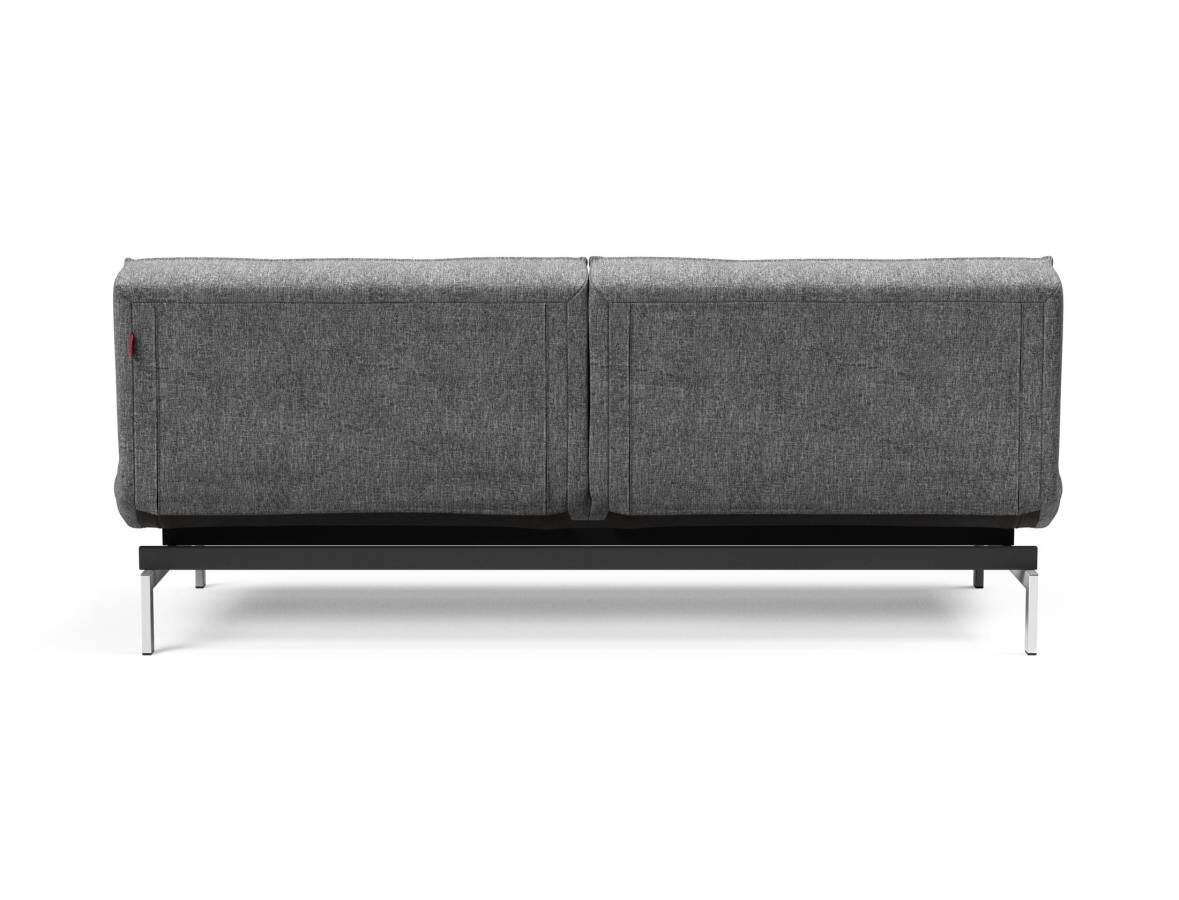 Innovation Splitback Klappsofa 563 Twist Charcoal Chrom / Mattschwarz