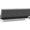 Innovation Splitback Klappsofa 563 Twist Charcoal Chrom / Mattschwarz