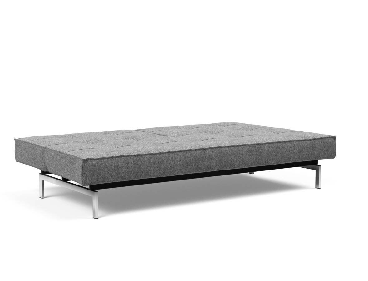Innovation Splitback Klappsofa 563 Twist Charcoal Chrom / Mattschwarz