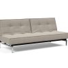 Innovation Splitback Klappsofa 579 Kenya Gravel Chrom / Mattschwarz