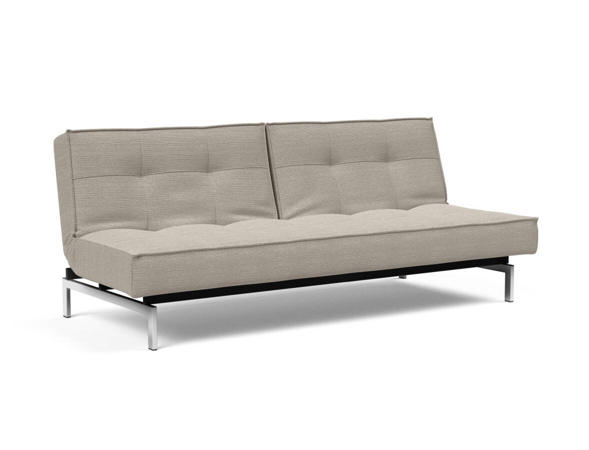 Innovation Splitback Klappsofa 579 Kenya Gravel Chrom / Mattschwarz