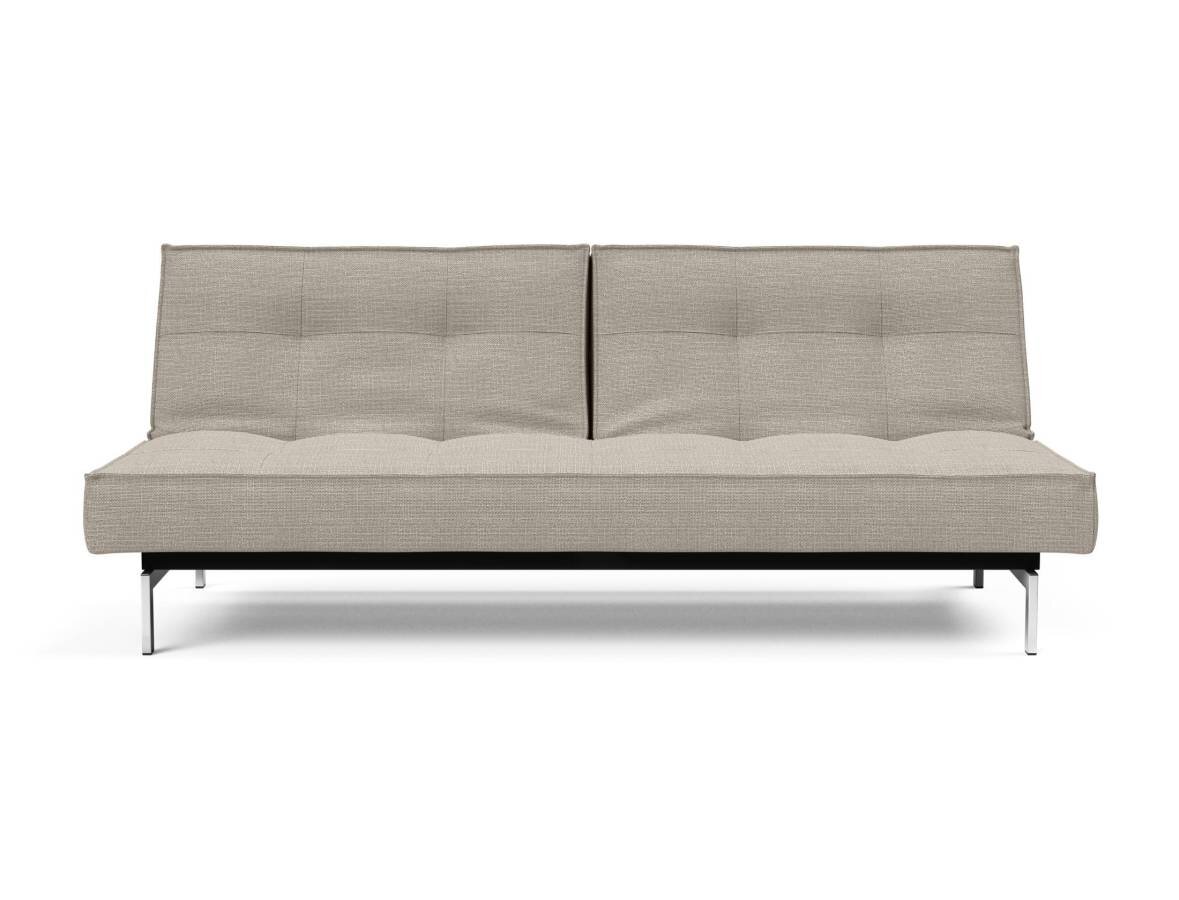 Innovation Splitback Klappsofa 579 Kenya Gravel Chrom / Mattschwarz
