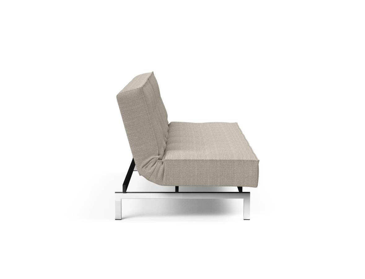 Innovation Splitback Klappsofa 579 Kenya Gravel Chrom / Mattschwarz