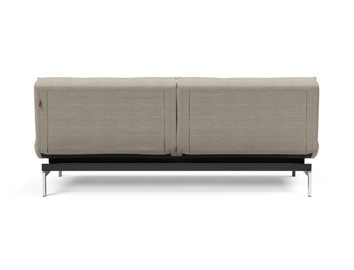 Innovation Splitback Klappsofa 579 Kenya Gravel Chrom / Mattschwarz