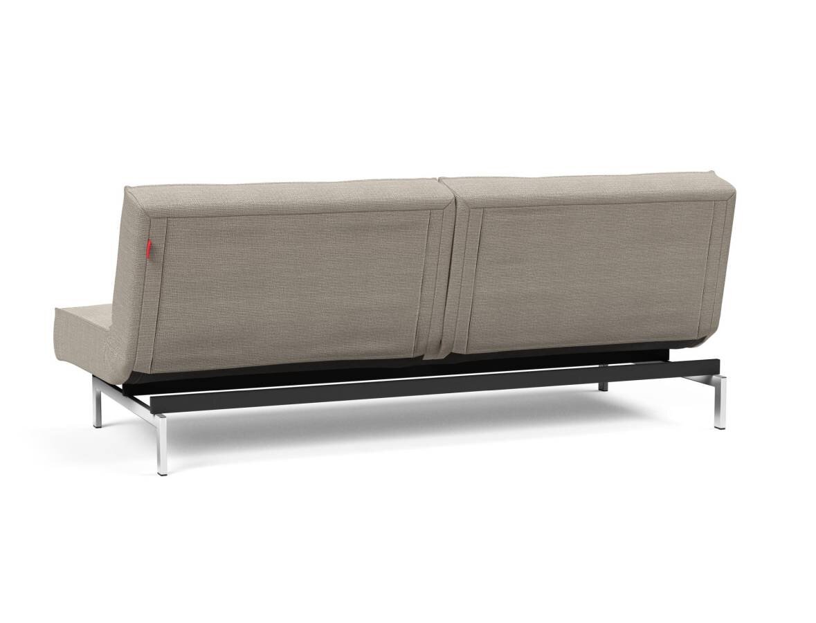 Innovation Splitback Klappsofa 579 Kenya Gravel Chrom / Mattschwarz