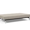 Innovation Splitback Klappsofa 579 Kenya Gravel Chrom / Mattschwarz