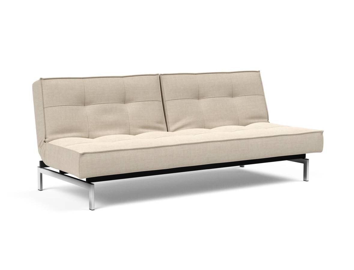 Innovation Splitback Klappsofa 586 Phobos Latte Chrom / Mattschwarz
