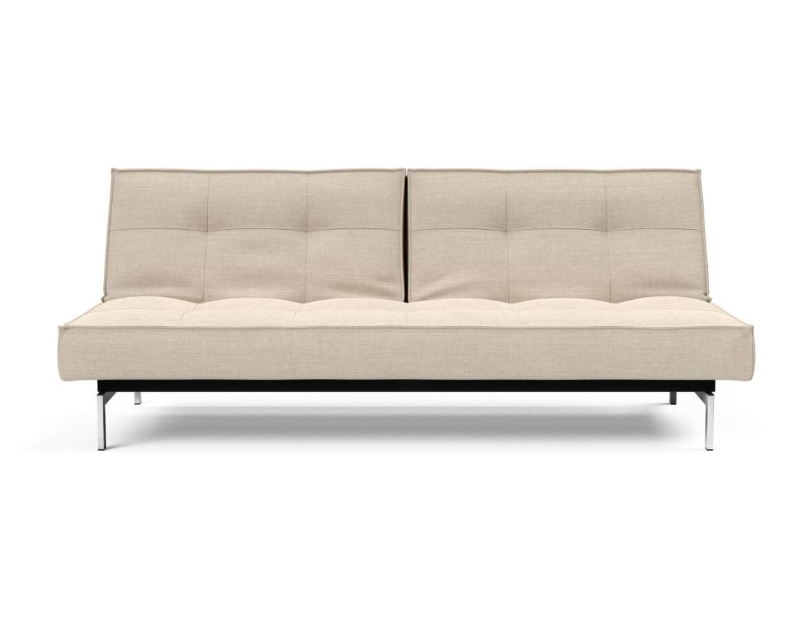 Innovation Splitback Klappsofa 586 Phobos Latte Chrom / Mattschwarz