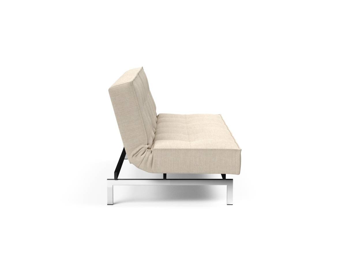 Innovation Splitback Klappsofa 586 Phobos Latte Chrom / Mattschwarz