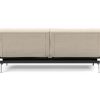 Innovation Splitback Klappsofa 586 Phobos Latte Chrom / Mattschwarz