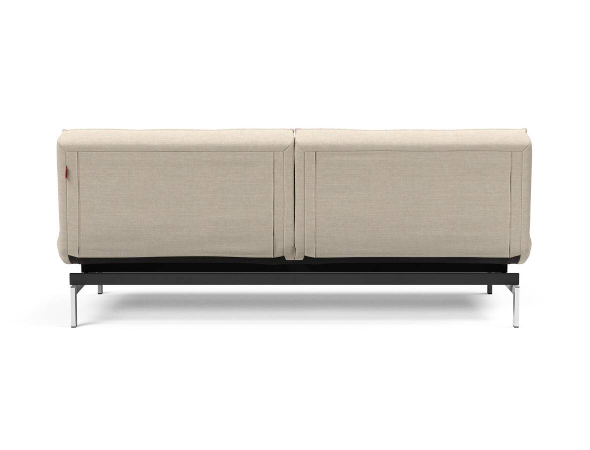 Innovation Splitback Klappsofa 586 Phobos Latte Chrom / Mattschwarz