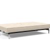 Innovation Splitback Klappsofa 586 Phobos Latte Chrom / Mattschwarz