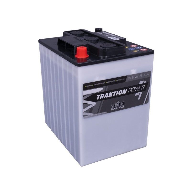 intAct Traktion-Power - 91801GUG - 6 Vollt 180Ah - Antriebsbatterie geschlossene Blei-Säure-Batterie mit verstärkten Gitterplatten | wartungsarm intAct Traktion-Power - 91801GUG - 6 Vollt 180Ah - Antriebsbatterie geschlossene Blei-Säure-Batterie mit verstärkten Gitterplatten | wartungsarm