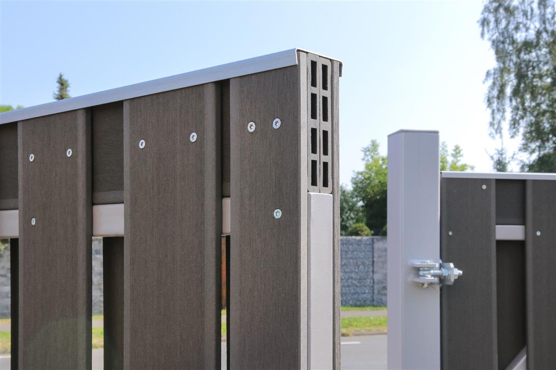 JUMBO WPC Tor Anthrazit – Aluminium 98x179cm