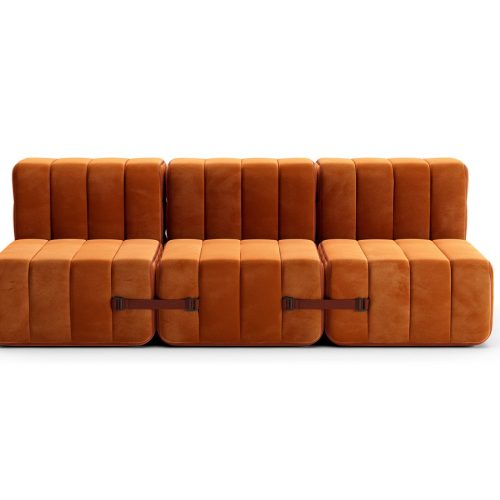 Curt Modulsofa mit Lehne Barcelona Rot