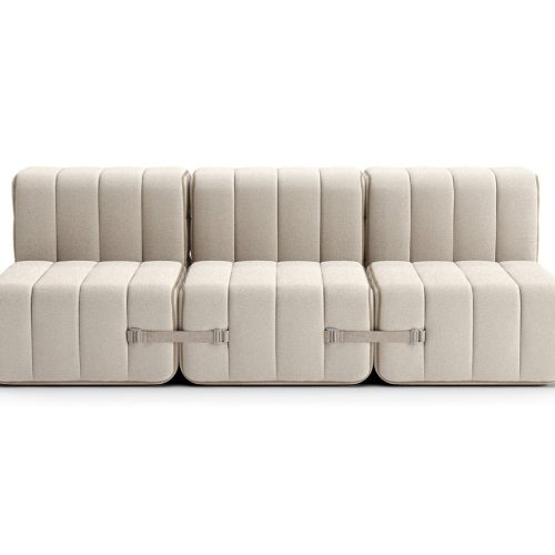 Curt Modulsofa mit Lehne SERA Weiß / Beige