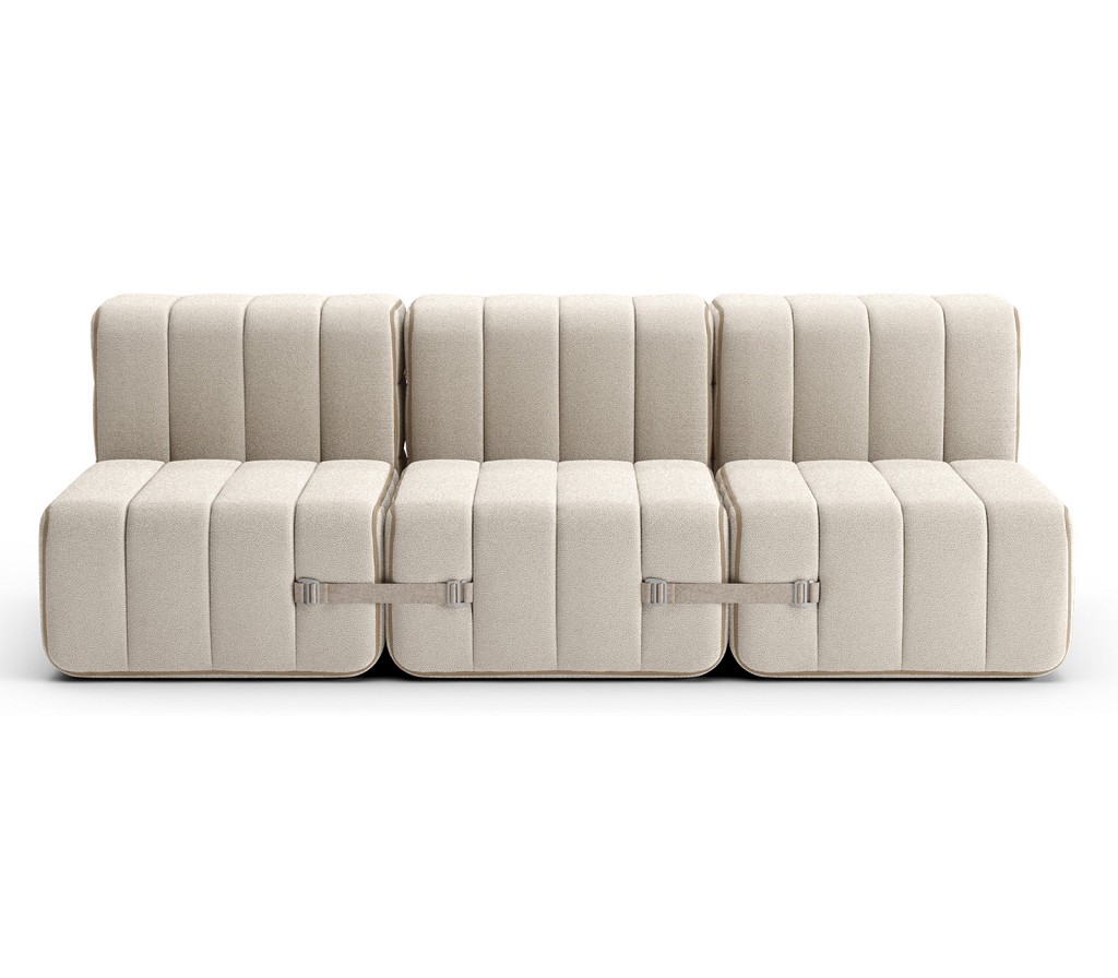 Curt Modulsofa mit Lehne SERA Weiß / Beige Curt Modulsofa mit Lehne SERA Weiß / Beige
