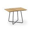 Klappbarer Tisch Balcony 100x70 cm mit Teak-Belattung