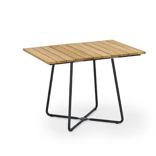Klappbarer Tisch Balcony 100x70 cm mit Teak-Belattung