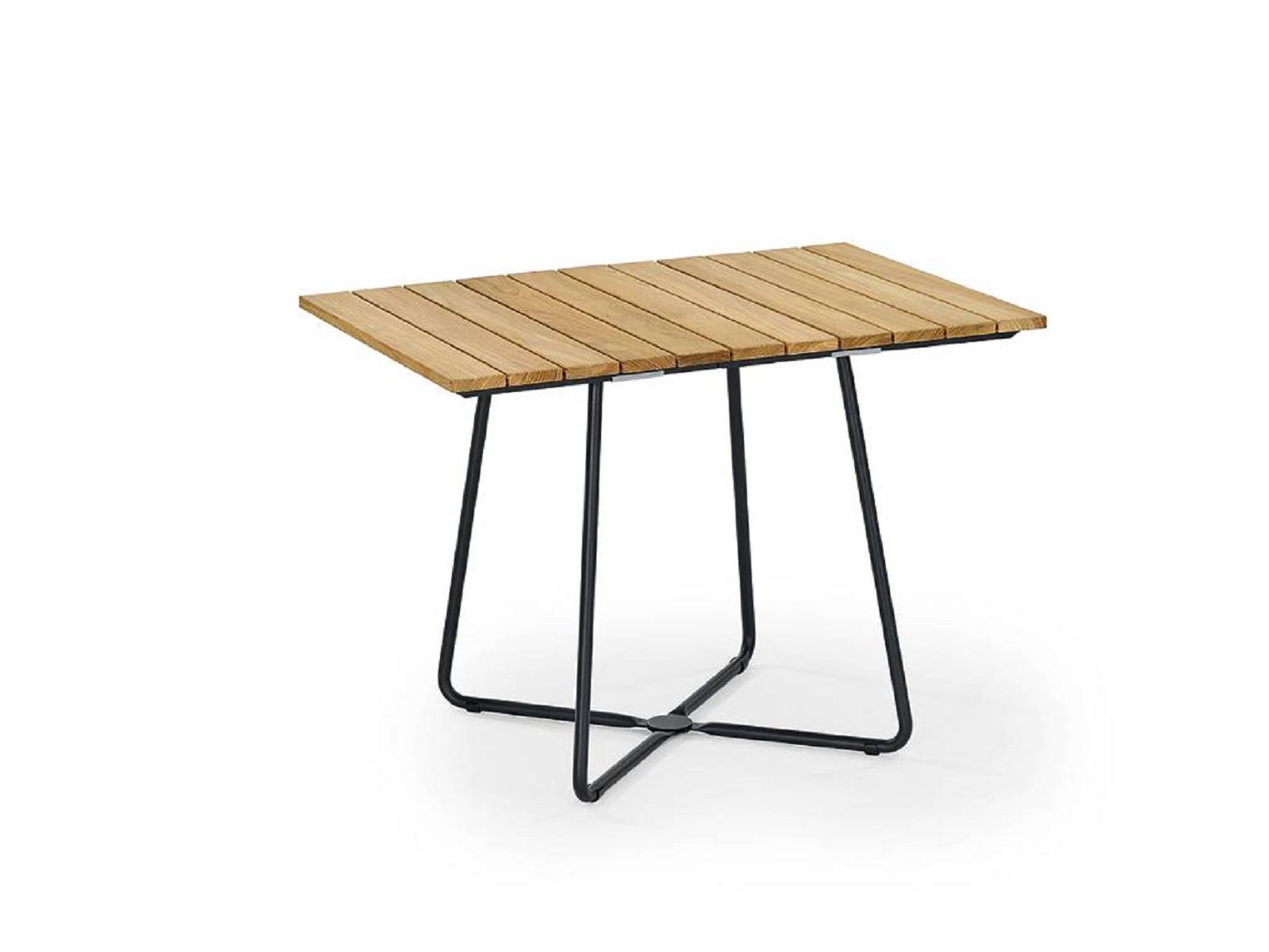 Klappbarer Tisch Balcony 100x70 cm mit Teak-Belattung