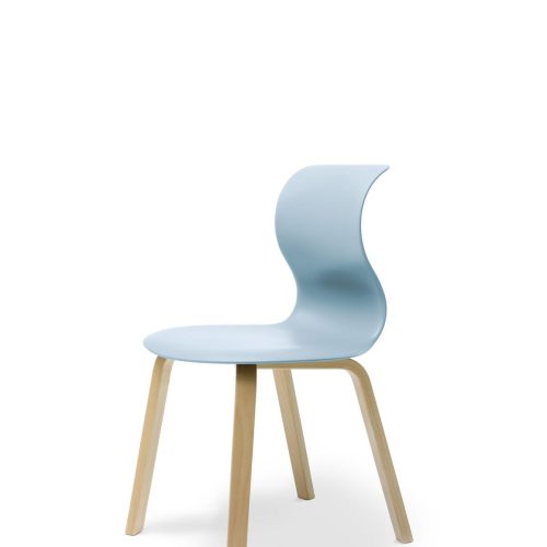 Pro 6 Stuhl - Gestell Buche aquablau Universalgleiter Kunststoff Pro 6 Stuhl - Gestell Buche aquablau Universalgleiter Kunststoff