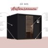Karibu Design Saunahaus Uppsala Blackline - 68 mm Aktionssauna schwarz Ohne Terrasse 9 kW Ofen inkl. Steuergerät (finnisch)
