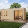 Karibu Design Saunahaus Monterey Blackline - 73 mm naturbelassen Ohne Terrasse Ohne Ofen