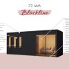 Karibu Design Saunahaus Monterey Blackline - 73 mm naturbelassen Ohne Terrasse Ohne Ofen