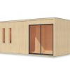Karibu Design Saunahaus Monterey Blackline - 73 mm naturbelassen Ohne Terrasse Ohne Ofen