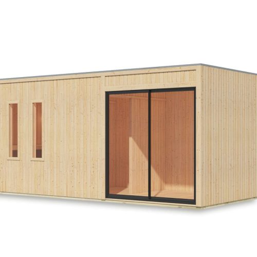 Karibu Design Saunahaus Monterey Blackline - 73 mm naturbelassen Ohne Terrasse Ohne Ofen Karibu Design Saunahaus Monterey Blackline - 73 mm naturbelassen Ohne Terrasse Ohne Ofen