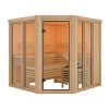 Karibu Sauna Airi Superior mit Eckeinstieg 68 mm Ohne Dachkranz Ohne Ofen Karibu Sauna Airi Superior mit Eckeinstieg 68 mm Ohne Dachkranz Ohne Ofen