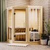 Karibu Sauna Yuma - Massivholzsauna mit Eckeinstieg 38 mm Ohne Dachkranz 9 kW Ofen inkl. Steuergerät - Gallery 2 Karibu Sauna Yuma - Massivholzsauna mit Eckeinstieg 38 mm Ohne Dachkranz 9 kW Ofen inkl. Steuergerät