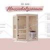 Karibu Sauna Yuma - Massivholzsauna mit Eckeinstieg 38 mm Ohne Dachkranz 9 kW Ofen inkl. Steuergerät - Gallery 3 Karibu Sauna Yuma - Massivholzsauna mit Eckeinstieg 38 mm Ohne Dachkranz 9 kW Ofen inkl. Steuergerät