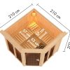 Karibu Sauna Airi Superior mit Eckeinstieg 68 mm Ohne Dachkranz Ohne Ofen - Gallery 4 Karibu Sauna Airi Superior mit Eckeinstieg 68 mm Ohne Dachkranz Ohne Ofen