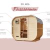 Karibu Saunahaus Fasssauna Quadro 1 Plus - 38 mm 9 kW Bio-Kombiofen inkl. Steuergerät - Gallery 5 Karibu Saunahaus Fasssauna Quadro 1 Plus - 38 mm 9 kW Bio-Kombiofen inkl. Steuergerät